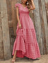 printed-v-neck-ruffled-cap-sleeve-maxi-dress OhSoStyled - Sophia's Style in Gray-6